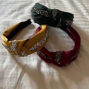 Set of 3 Headbands with Sparkle Detail